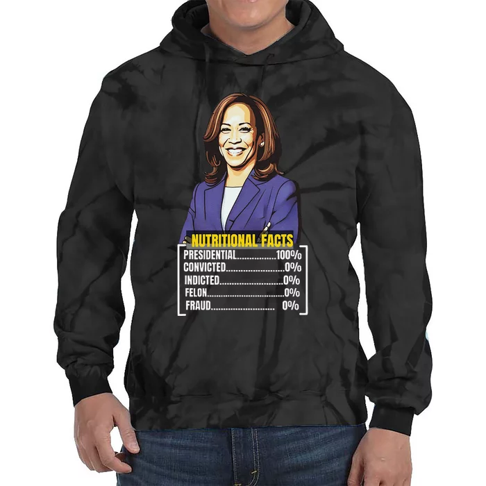 Kamala Harris 2024 For President Harris Versus Trump Facts Tie Dye Hoodie