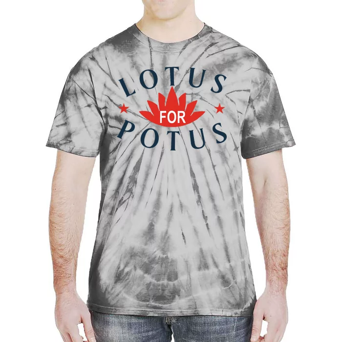 Kamala Harris 2024 Lotus For Potus President Election Tie-Dye T-Shirt