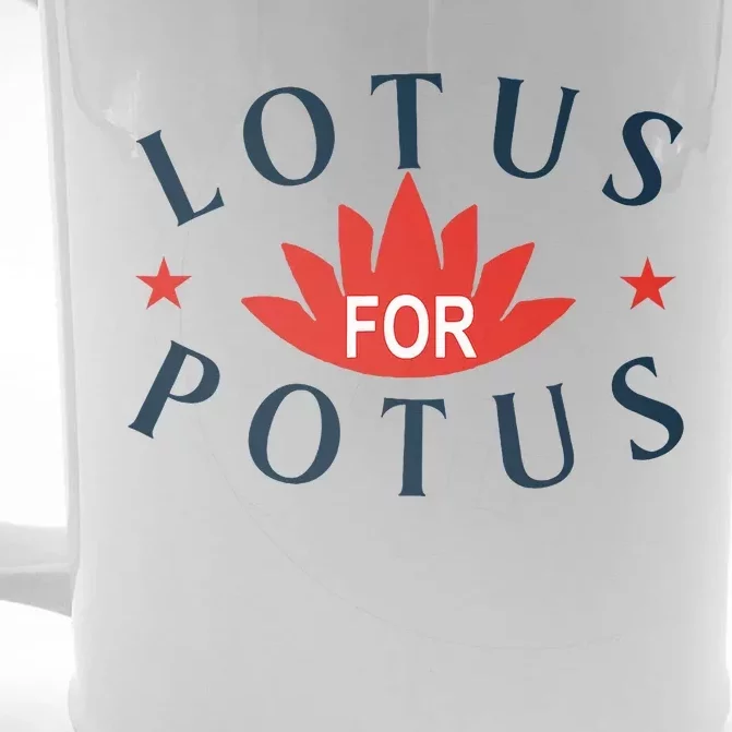 Kamala Harris 2024 Lotus For Potus President Election Front & Back Beer Stein