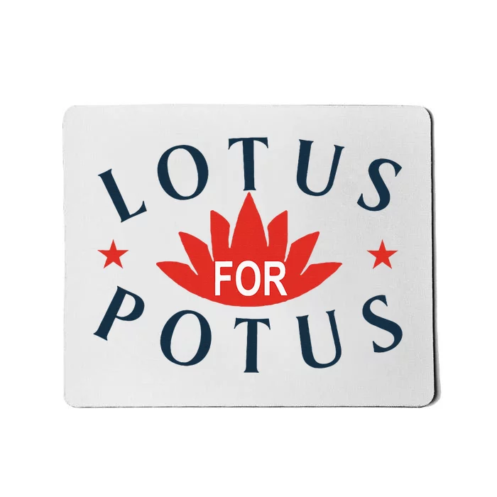 Kamala Harris 2024 Lotus For Potus President Election Mousepad