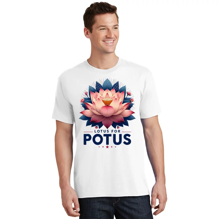 Kamala Harris 2024 Lotus For Potus Trending President T-Shirt