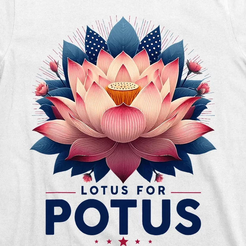 Kamala Harris 2024 Lotus For Potus Trending President T-Shirt