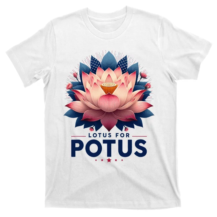 Kamala Harris 2024 Lotus For Potus Trending President T-Shirt