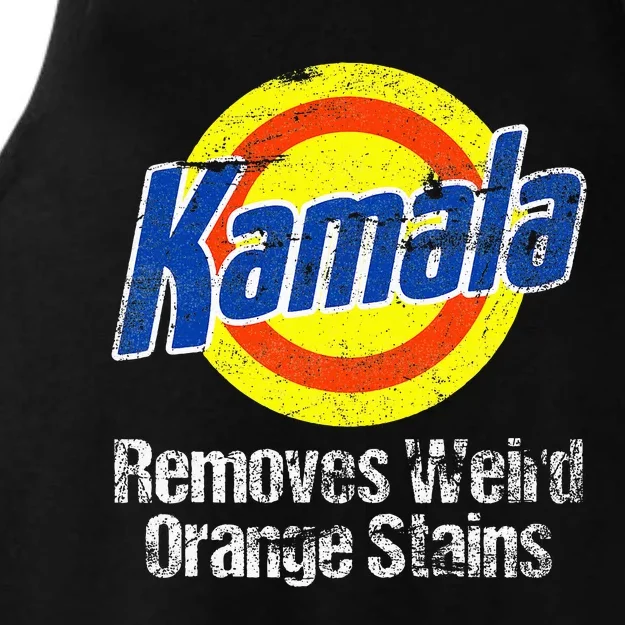 Kamala Harris 2024 Kamala Removes Weird Orange Stains Ladies Tri-Blend Wicking Tank