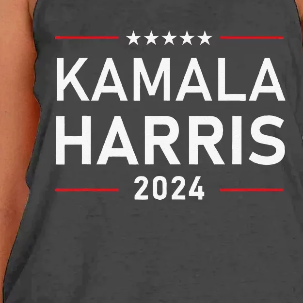 Kamala Harris 2024 Presidential Election Campaign Women's Knotted Racerback Tank