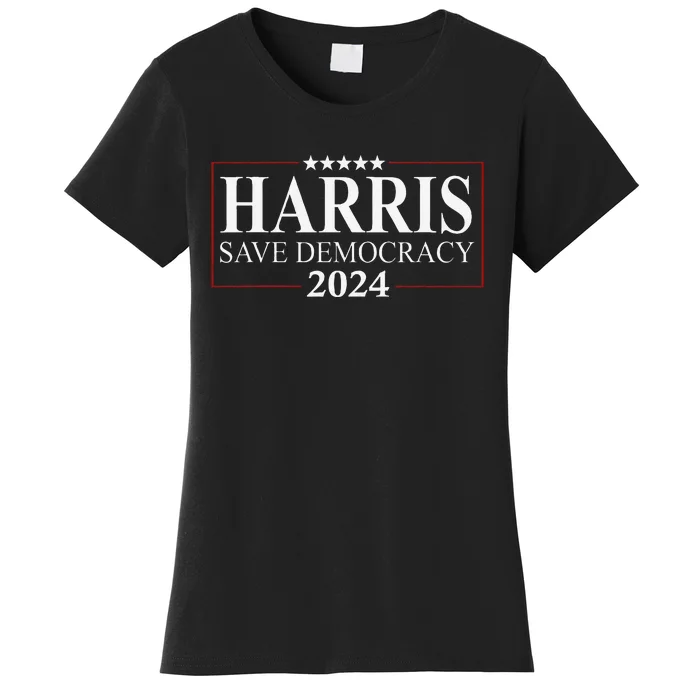 Kamala Harris 2024 Save Our Democracy Vote For President Women's T-Shirt