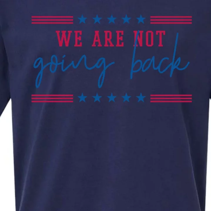 Kamala Harris 2024 We Are Not Going Back Election Sueded Cloud Jersey T-Shirt