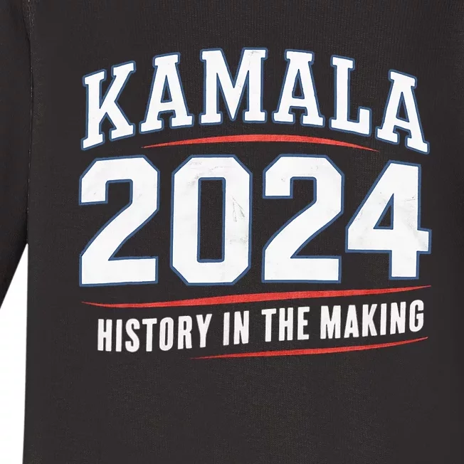 Kamala Harris 2024 History In The Making Kamala Baby Long Sleeve Bodysuit