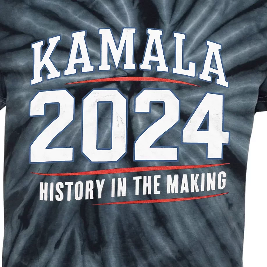 Kamala Harris 2024 History In The Making Kamala Kids Tie-Dye T-Shirt