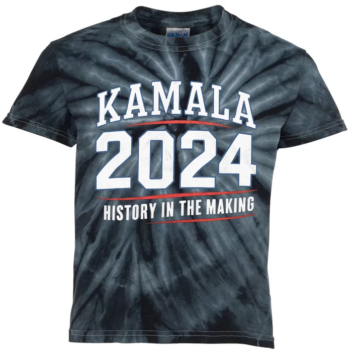 Kamala Harris 2024 History In The Making Kamala Kids Tie-Dye T-Shirt