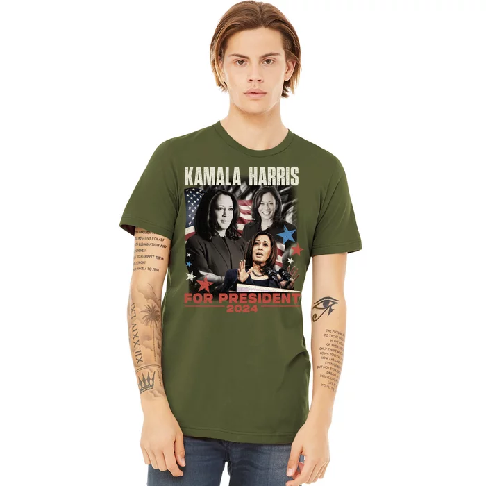 Kamala Harris 2024 For President Election Campaign Premium T-Shirt