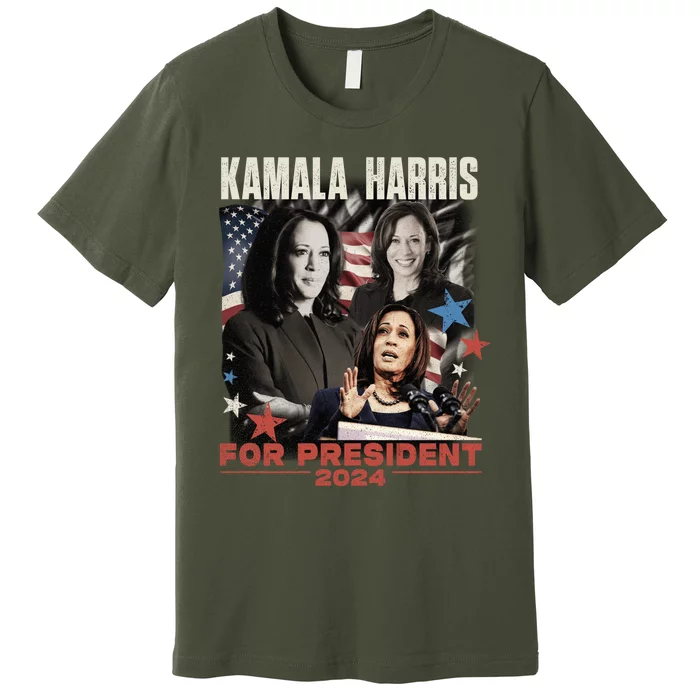 Kamala Harris 2024 For President Election Campaign Premium T-Shirt