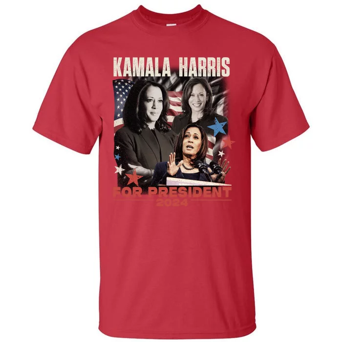 Kamala Harris 2024 For President Election Campaign Tall T-Shirt