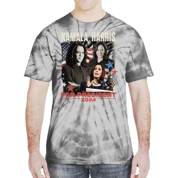 Kamala Harris 2024 For President Election Campaign Tie-Dye T-Shirt