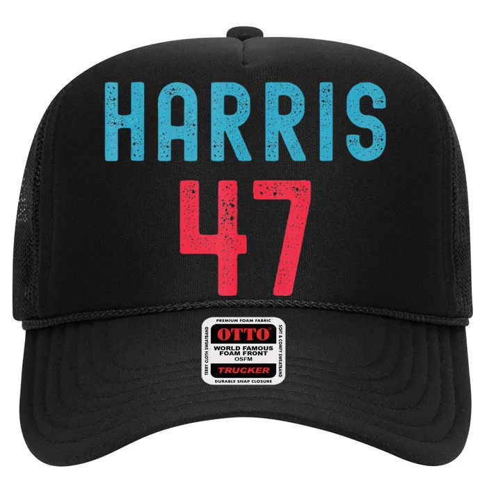 Kamala Harris 2024 Kamala For President High Crown Mesh Trucker Hat