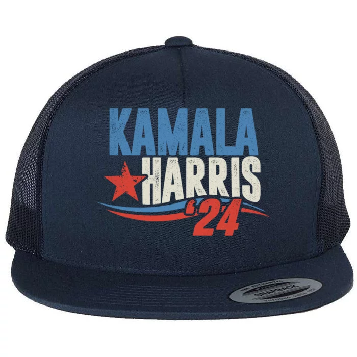 Kamala Harris 2024 For President Election Campaign Flat Bill Trucker Hat