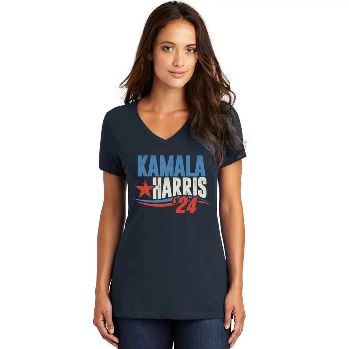 Kamala Harris 2024 For President Election Campaign Women's V-Neck T-Shirt