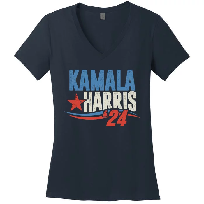 Kamala Harris 2024 For President Election Campaign Women's V-Neck T-Shirt