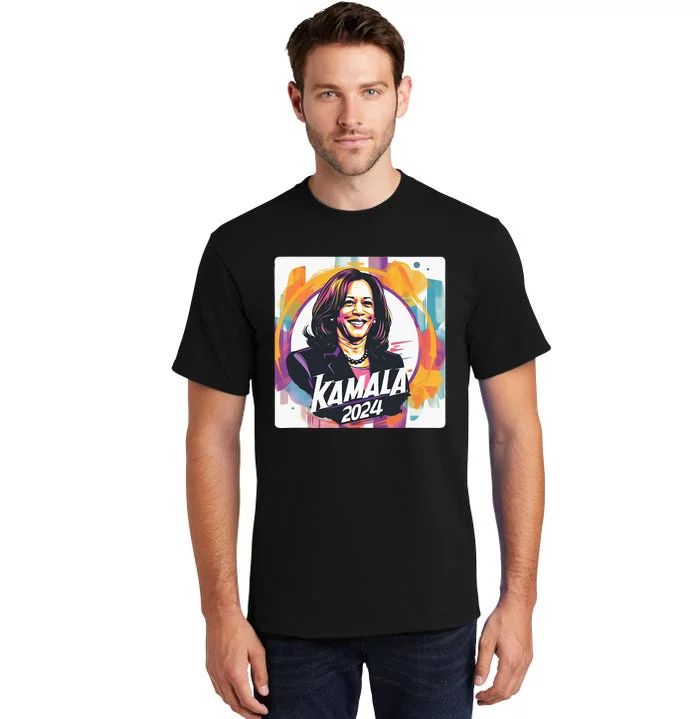 Kamala Harris 2024 24 Madam Vice President Democrat Tall T-Shirt