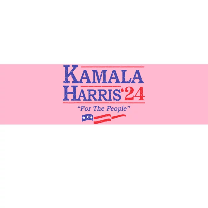 Kamala Harris 24 For The People President 2024 Us Flag Bumper Sticker