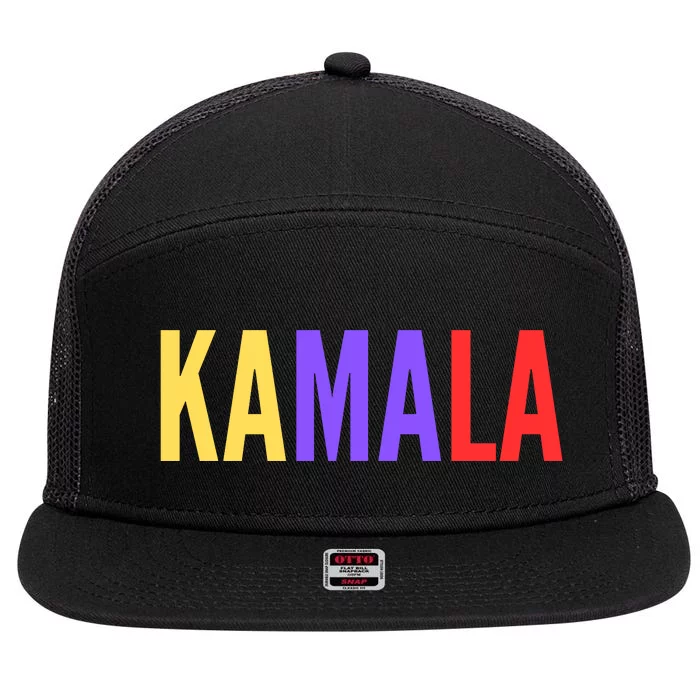 Kamala Harris 2024 For President Campaign Harris 2024 President Harris 2024 7 Panel Mesh Trucker Snapback Hat