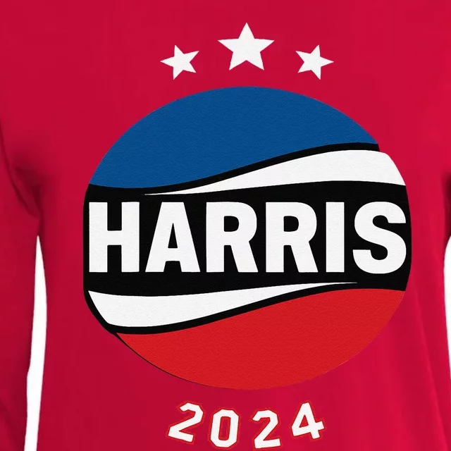 Kamala Harris 2024 Patriotic President Campaign Womens Cotton Relaxed Long Sleeve T-Shirt