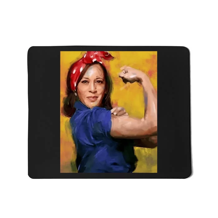 Kamala Harris 2024 Rosie The Riveter Childless Cat Lady Vote Mousepad