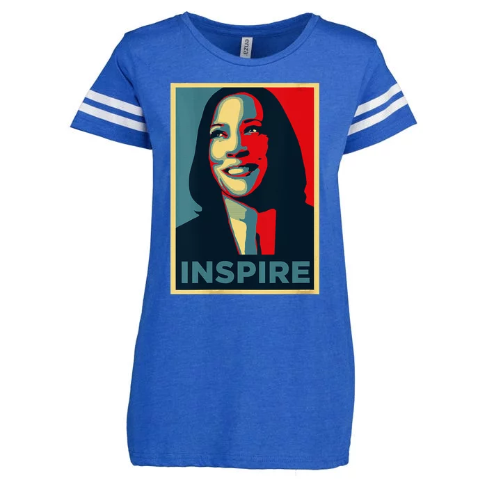 Kamala Harris 2024 V Neck Enza Ladies Jersey Football T-Shirt