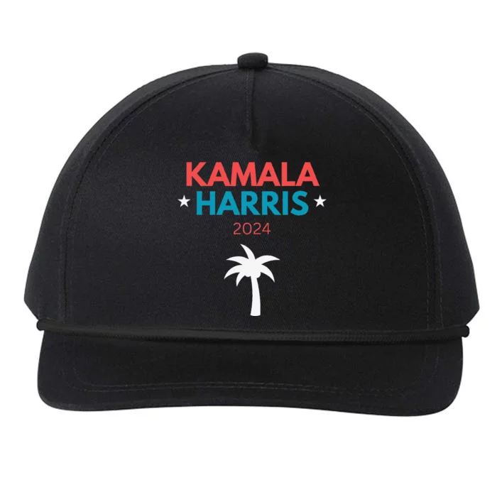 Kamala Harris 2024 Us Election Coconut Funny Meme Design Snapback Five-Panel Rope Hat