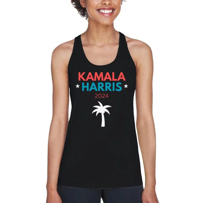 Kamala Harris 2024 Us Election Coconut Funny Meme Design Women's Racerback Tank