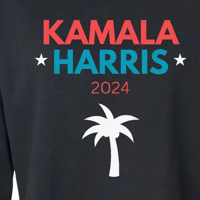 Kamala Harris 2024 Us Election Coconut Funny Meme Design Cropped Pullover Crew