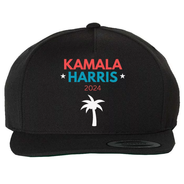 Kamala Harris 2024 Us Election Coconut Funny Meme Design Wool Snapback Cap