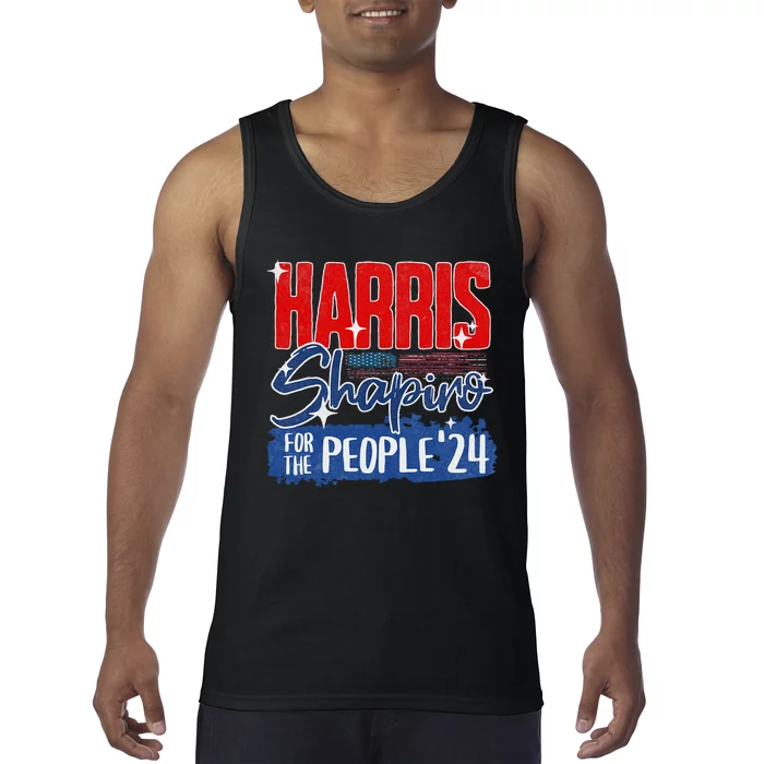 Kamala Harrisshapiro 2024 For The People Patriotic Us Flag Tank Top