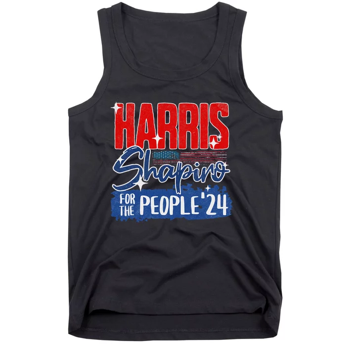 Kamala Harrisshapiro 2024 For The People Patriotic Us Flag Tank Top