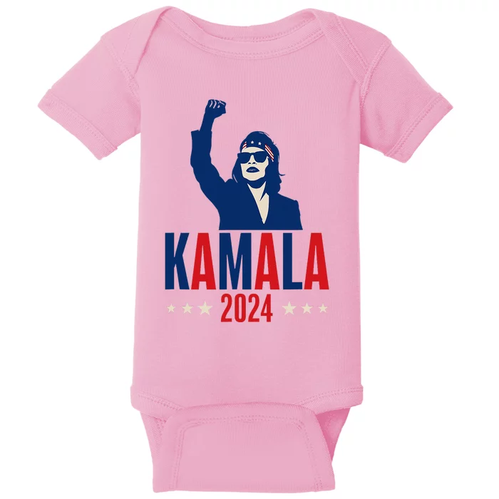 Kamala Harris 2024 Presidential Campaign Patriotic Stance Baby Bodysuit