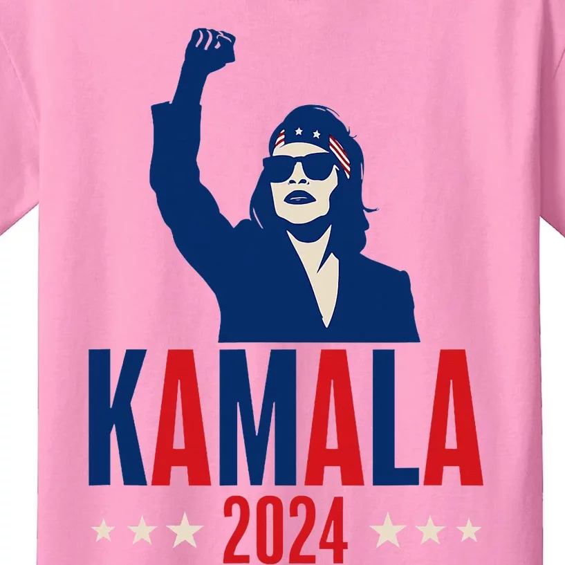 Kamala Harris 2024 Presidential Campaign Patriotic Stance Kids T-Shirt