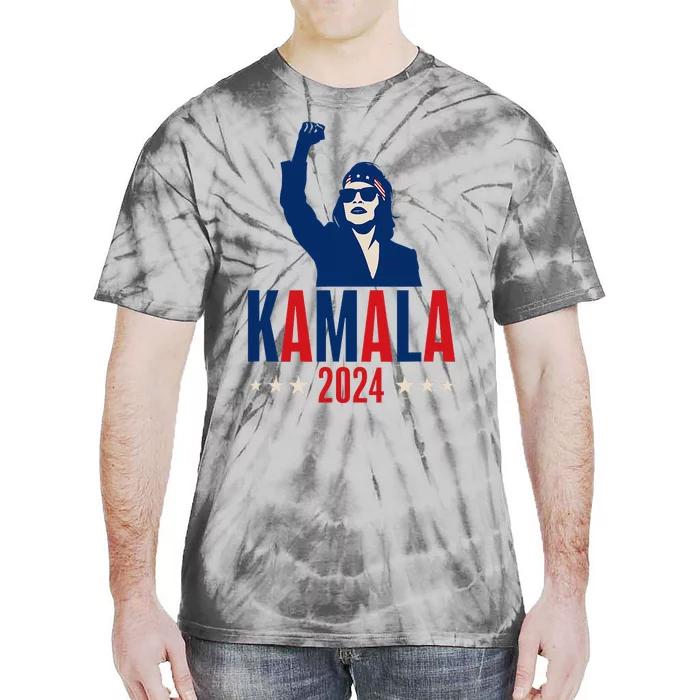 Kamala Harris 2024 Presidential Campaign Patriotic Stance Tie-Dye T-Shirt