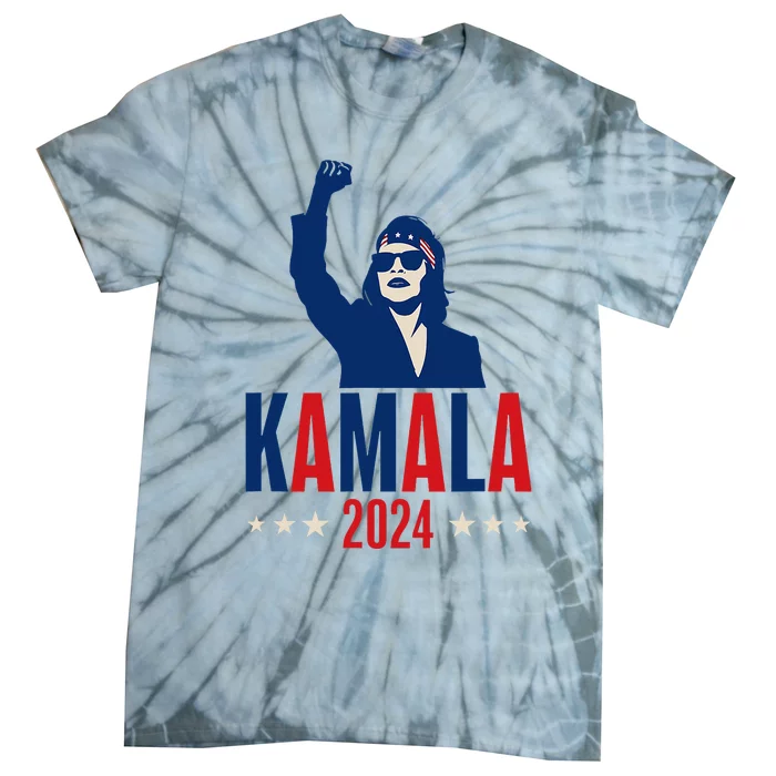 Kamala Harris 2024 Presidential Campaign Patriotic Stance Tie-Dye T-Shirt