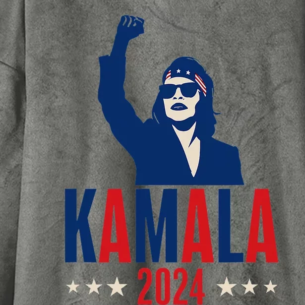 Kamala Harris 2024 Presidential Campaign Patriotic Stance Hooded Wearable Blanket