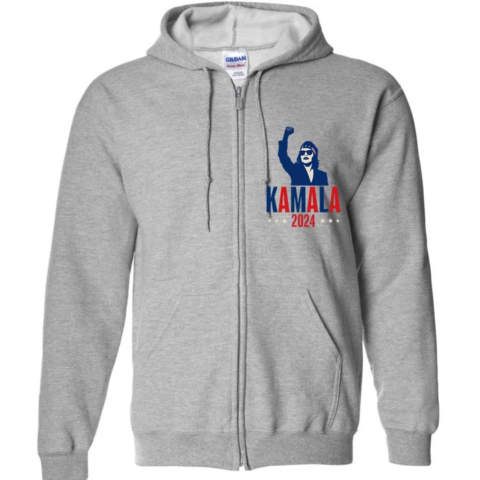 Kamala Harris 2024 Presidential Campaign Patriotic Stance Full Zip Hoodie