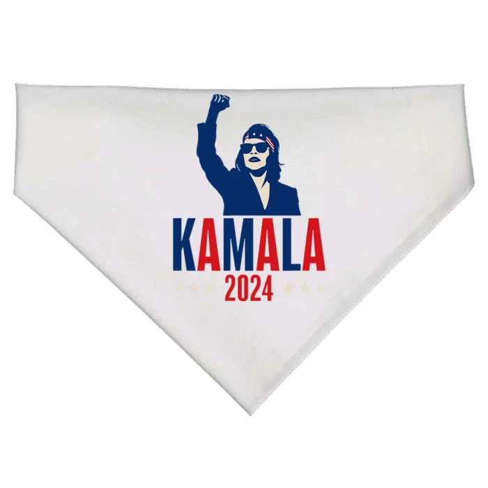 Kamala Harris 2024 Presidential Campaign Patriotic Stance USA-Made Doggie Bandana