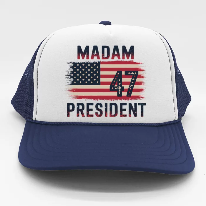 Kamala Harris 2024 Madam President Kamala 47 Usa Trucker Hat