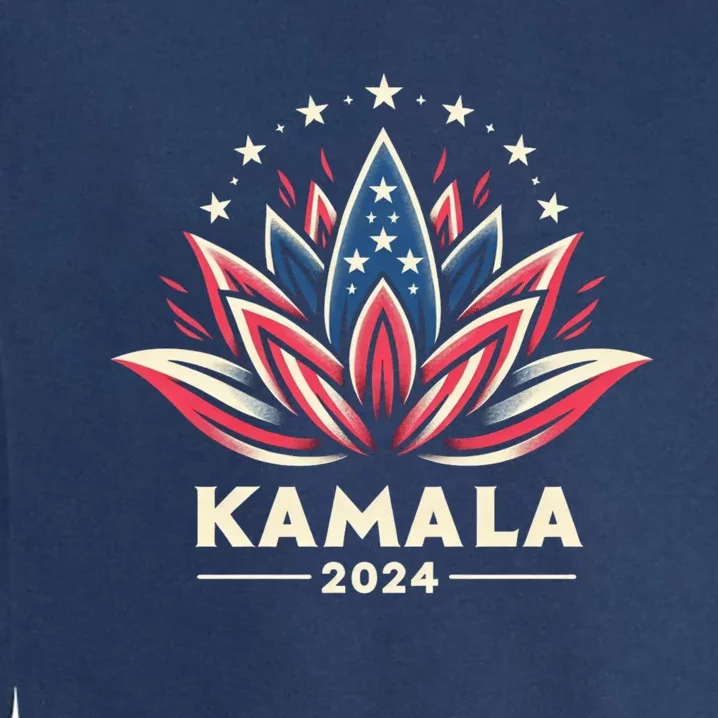 Kamala Harris 2024 Presidential Campaign American Lotus Garment-Dyed Sweatshirt