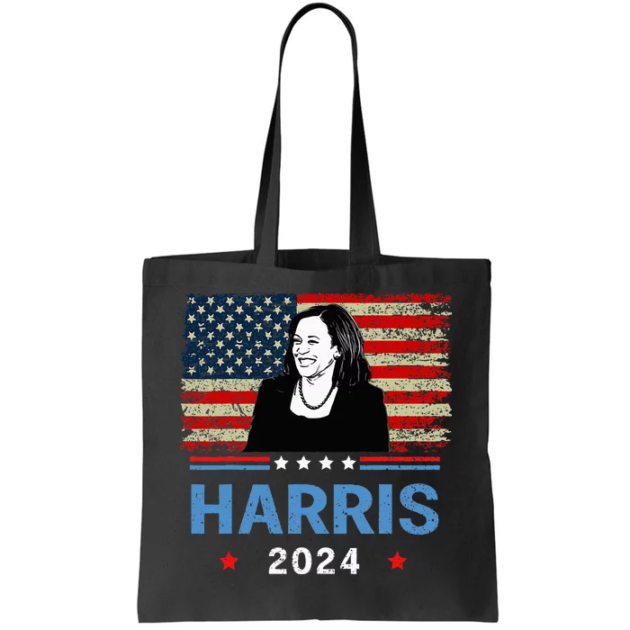 Kamala Harris 2024 President America Flag Vote 47 Tote Bag