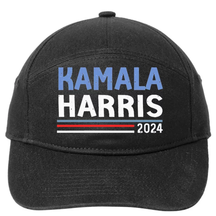 Kamala Harris 2024 President Usa Flag Democrats Vote 7-Panel Snapback Hat