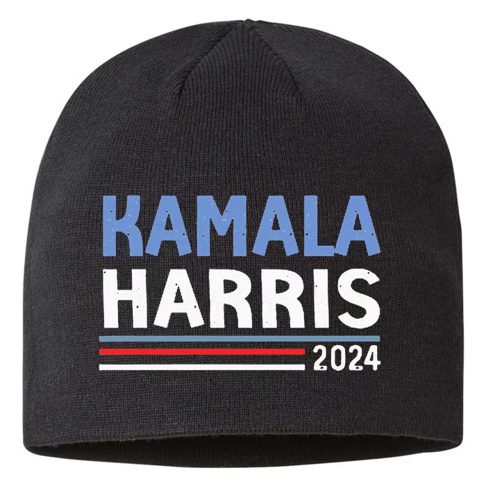 Kamala Harris 2024 President Usa Flag Democrats Vote 8 1/2in Sustainable Knit Beanie