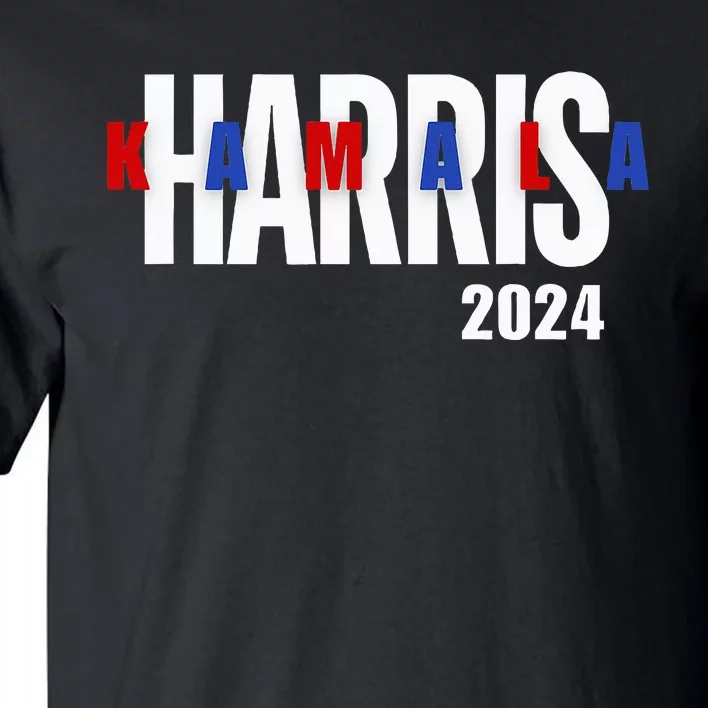 Kamala Harris 2024 Presidential Campaign Typography Graphic Tall T-Shirt