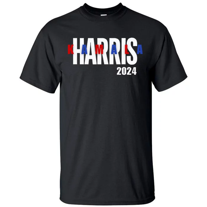 Kamala Harris 2024 Presidential Campaign Typography Graphic Tall T-Shirt