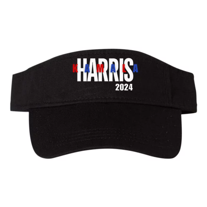 Kamala Harris 2024 Presidential Campaign Typography Graphic Valucap Bio-Washed Visor