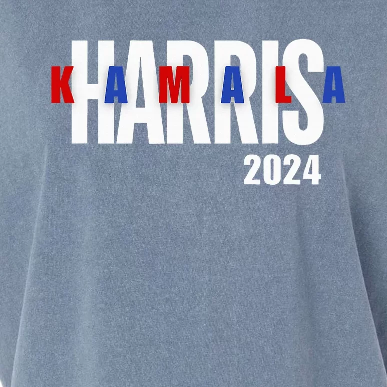 Kamala Harris 2024 Presidential Campaign Typography Graphic Garment-Dyed Women's Muscle Tee